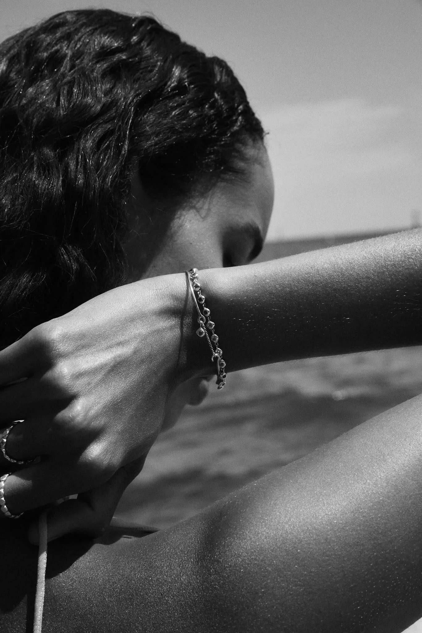 Tiny Birthstone Weave Bracelet | Silver