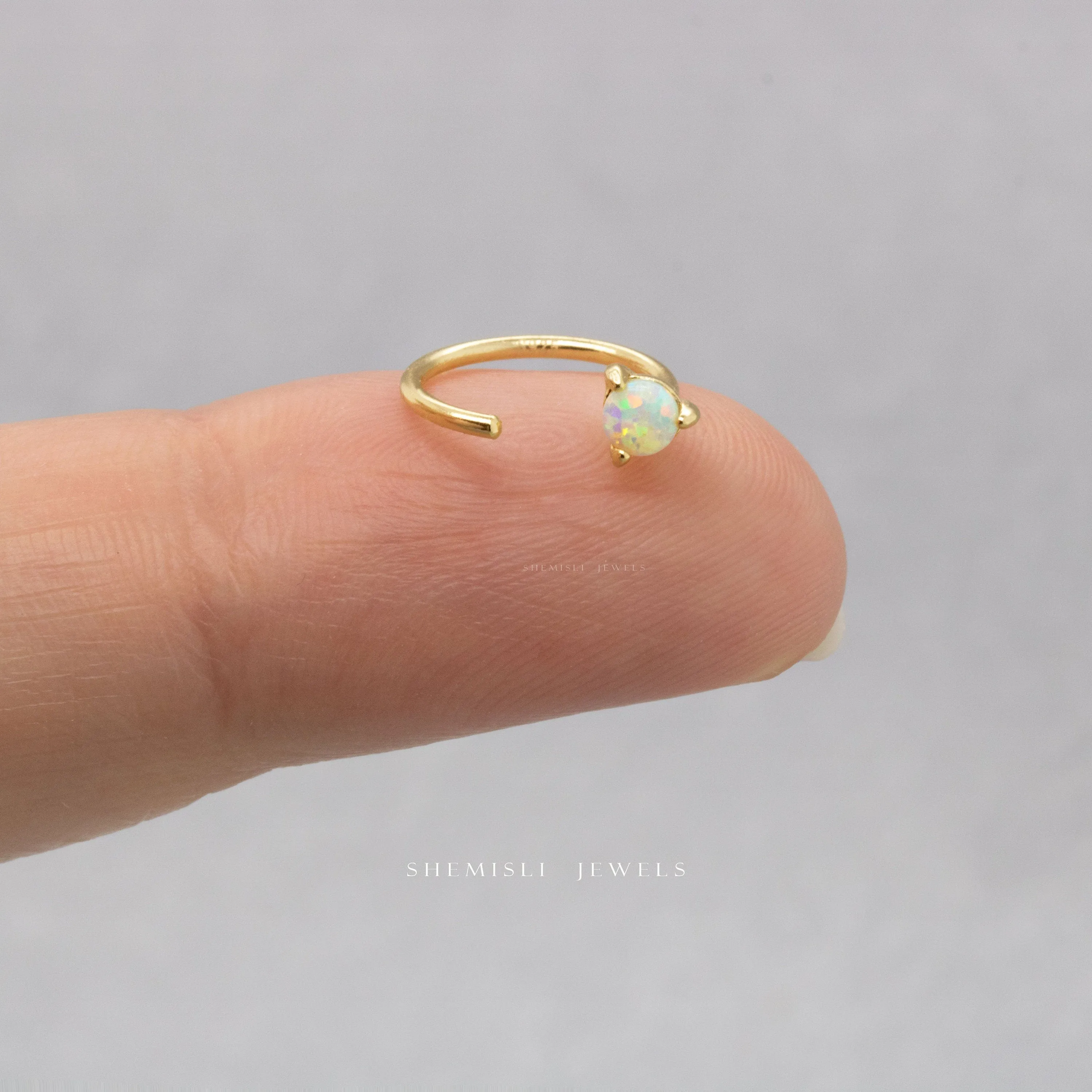 Tiny Opal Stone Jackets Earrings White Emerald Turquoise Sapphire Black Opal, Unisex, Gold, Silver SJ016 SJ017 SJ018 SJ019 SJ020 SJ013 NOBKG