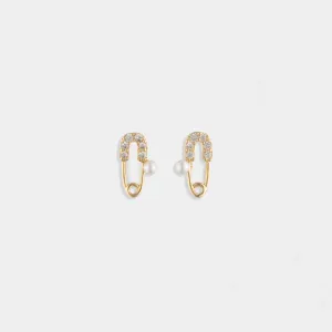 Tiny Pin Pearl Earrings