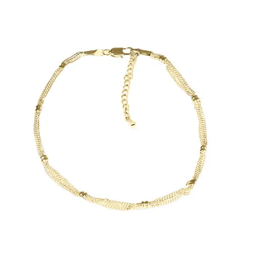 TRIPLE CHAIN ANKLET - U33158,W