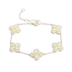 TUSCANY FIVE CLOVER GOLD BRACELET