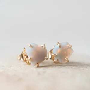 14k Gold Variance Objects Opal Stud Earrings