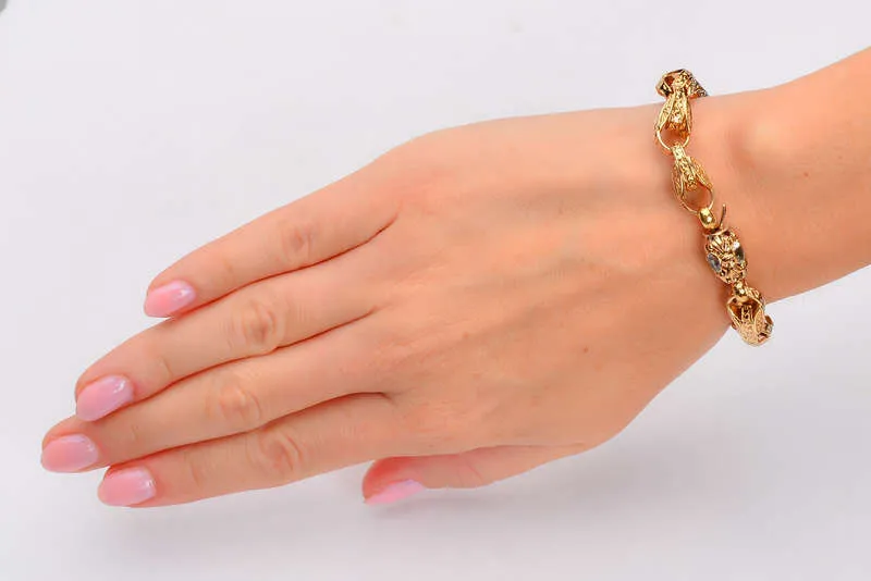Victorian Aquamarine & Gold Link Bracelet