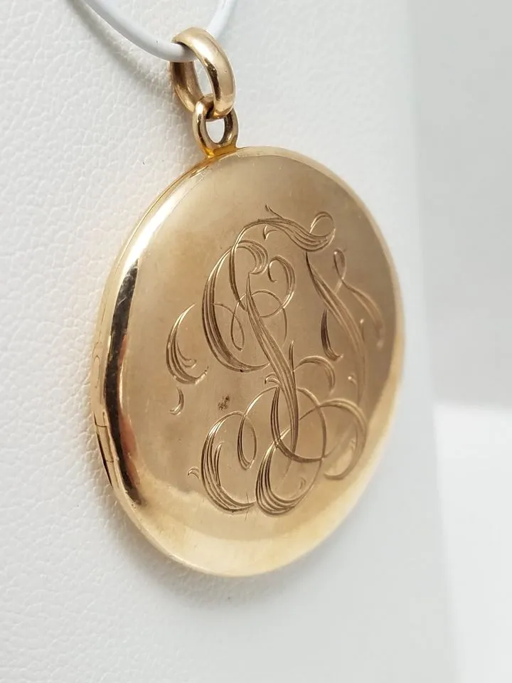 Vintage 10k Yellow Gold Locket Pendant