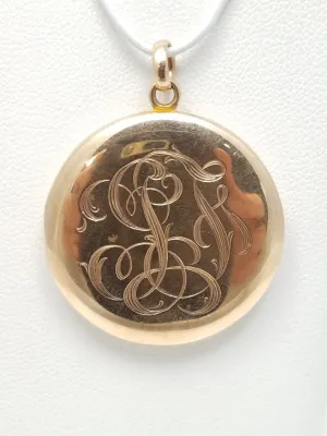 Vintage 10k Yellow Gold Locket Pendant