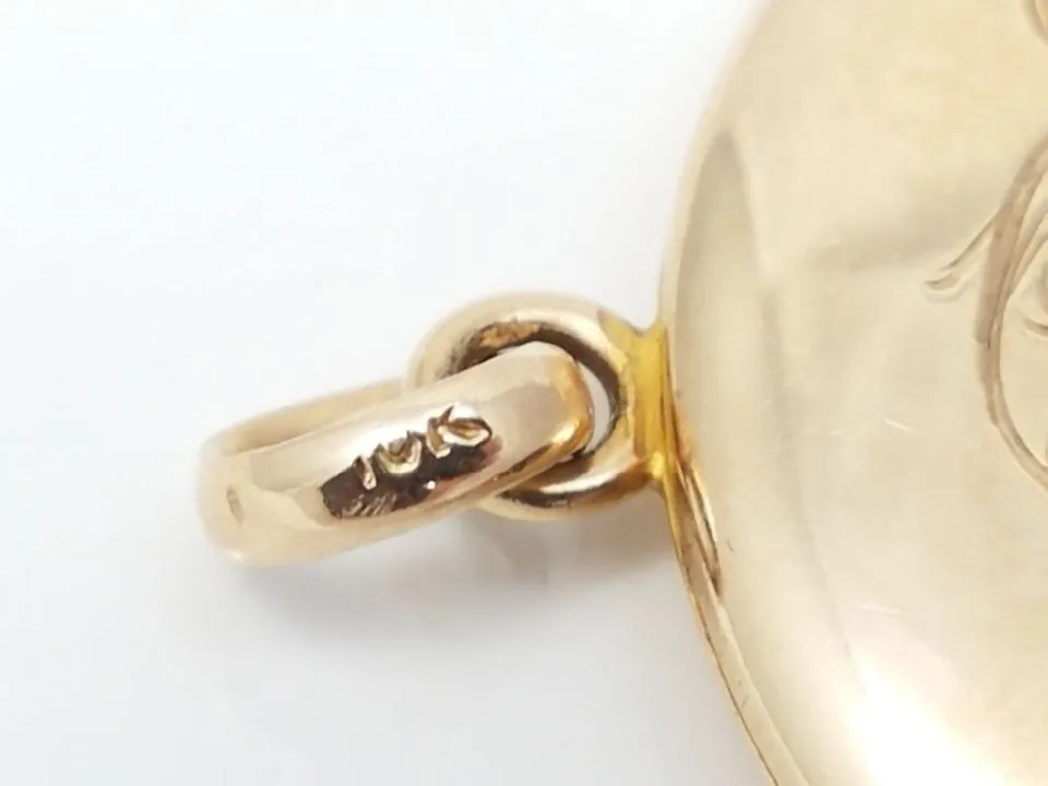 Vintage 10k Yellow Gold Locket Pendant
