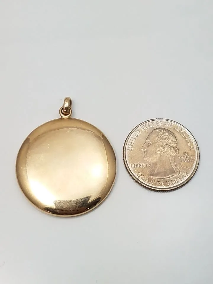 Vintage 10k Yellow Gold Locket Pendant