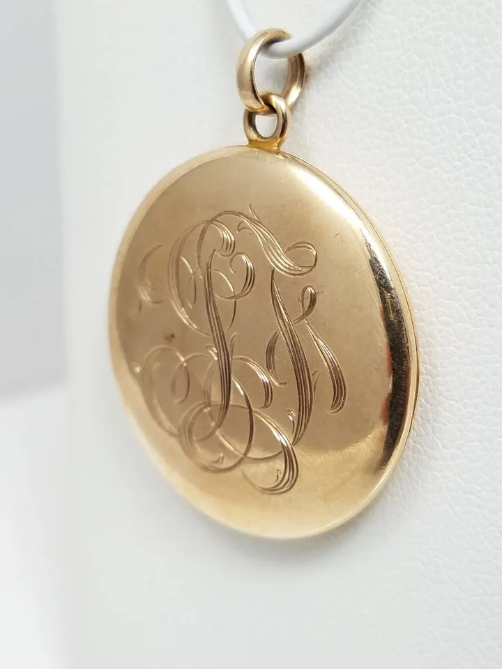 Vintage 10k Yellow Gold Locket Pendant