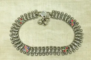 Vintage Silver Anklet with bells from India