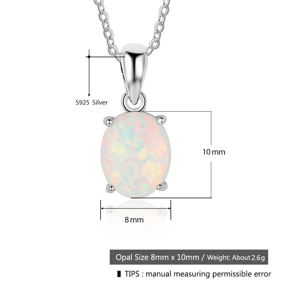 White Opal Necklace, Beautiful Opal pendant, October Birthstone, Opal Jewelry, Opal Pendant, Dainty Necklace, Girlfriend Gift Necklace