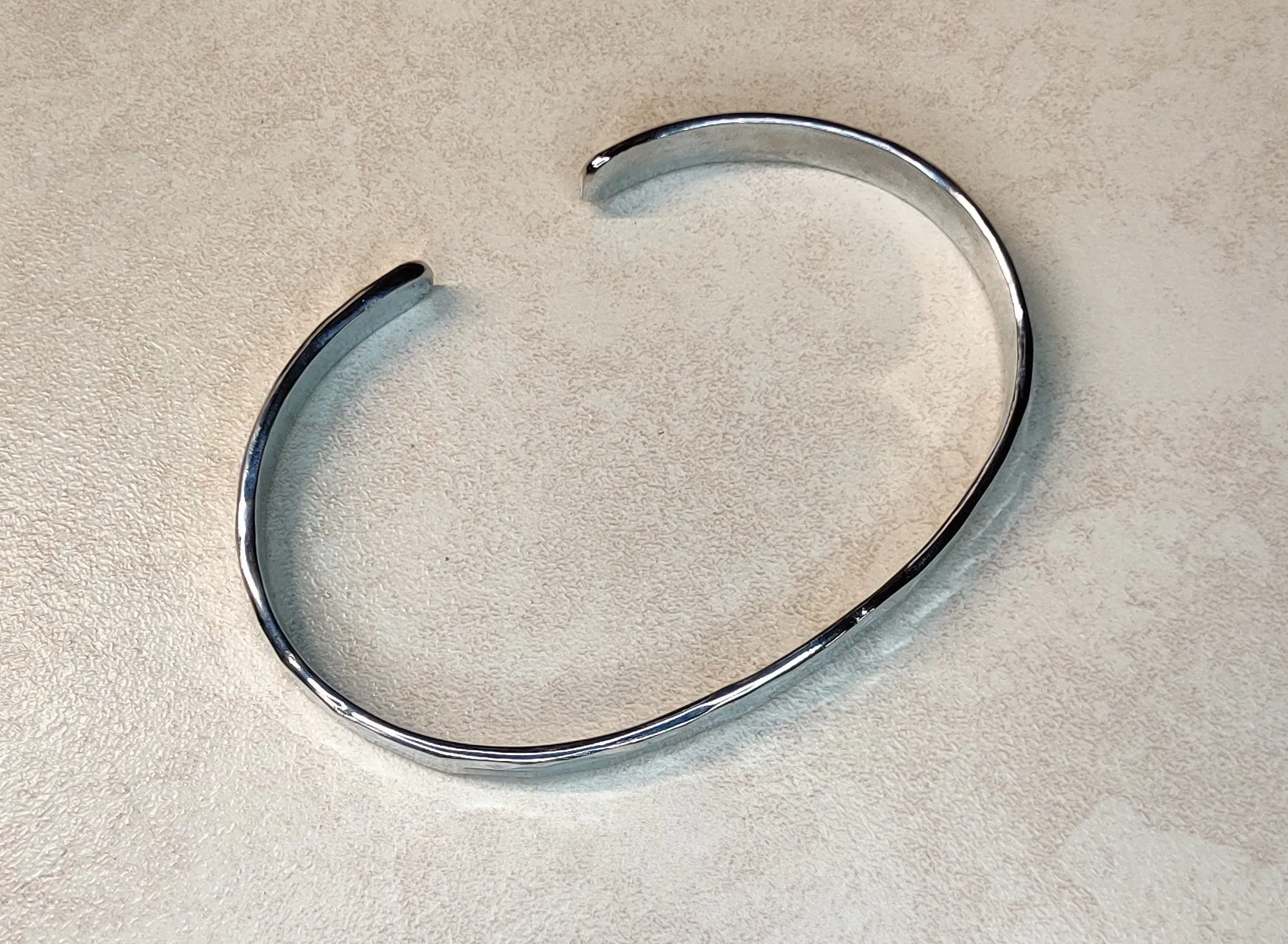 Zinc Anklet With Hammer Texture